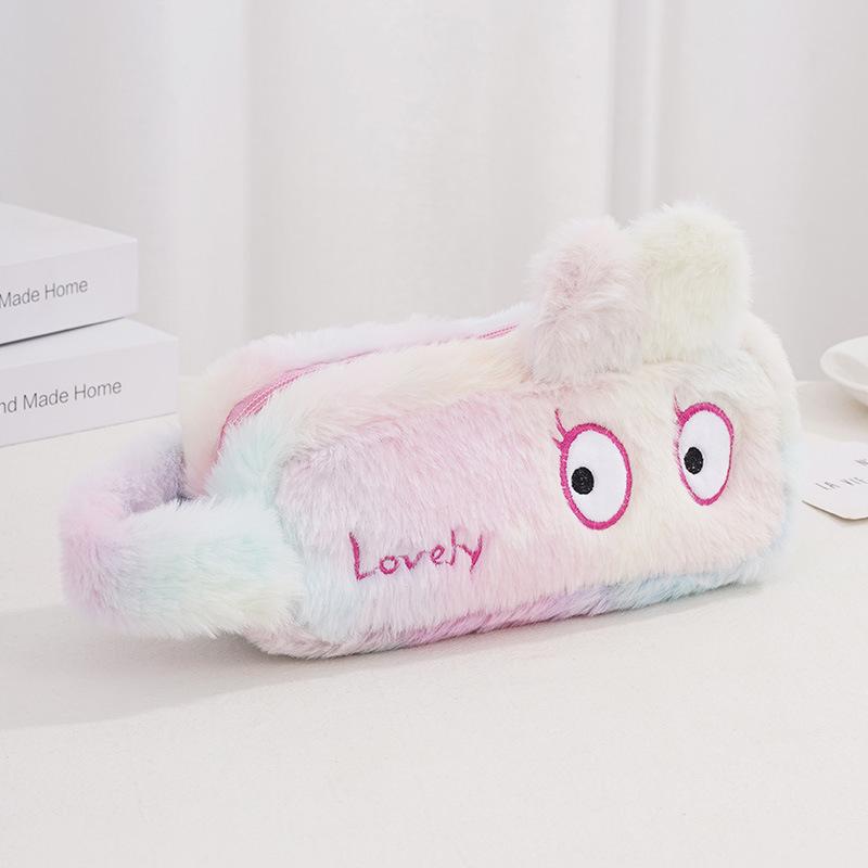 Fluffy Large Capacity Korean Style Rabbit Pencil & Cosmetics Bag