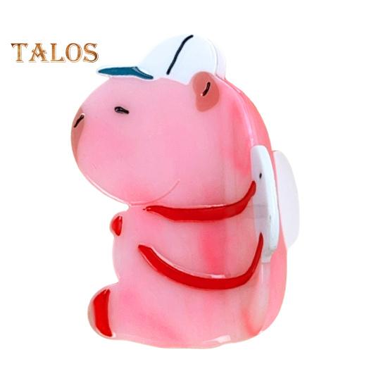 

Заколка для волос в форме капибары, противоскользящие зубцы, женская заколка для волос, большой зажим для волос, аксессуар для волос розовый