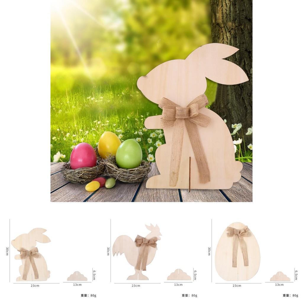 Charming Easter Rabbit Decoration For Home Decor Festive Wooden Chicken Egg Display