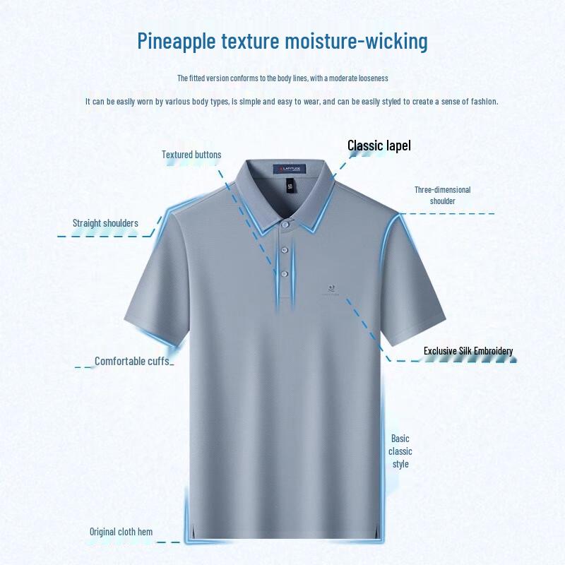 MONTAGUT Men's Summer Cooling Polo Shirt