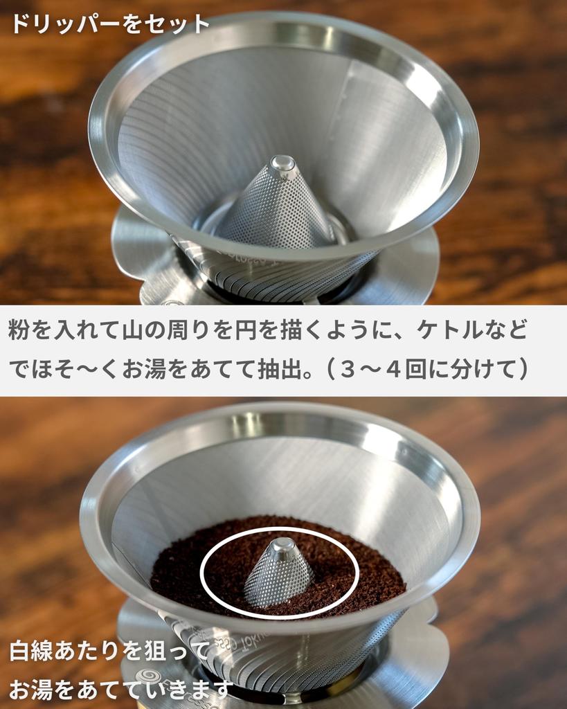 Espresso Tokyo Magma Dripper Coffee Dripper Stainless Steel For Cups MagMa Dripper 1-3