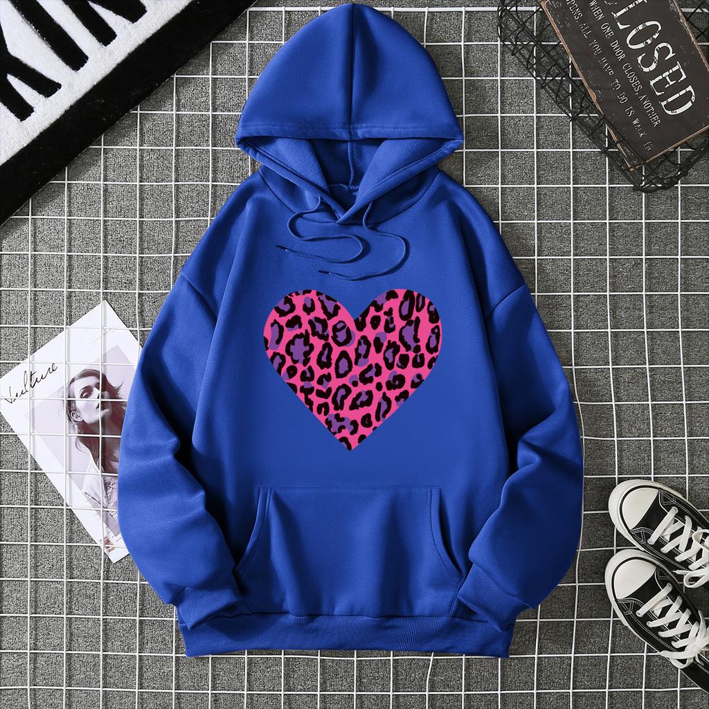 Autumn and winter trend printed sweater women's 2025 new hooded casual jacket women ins large size hoodie
