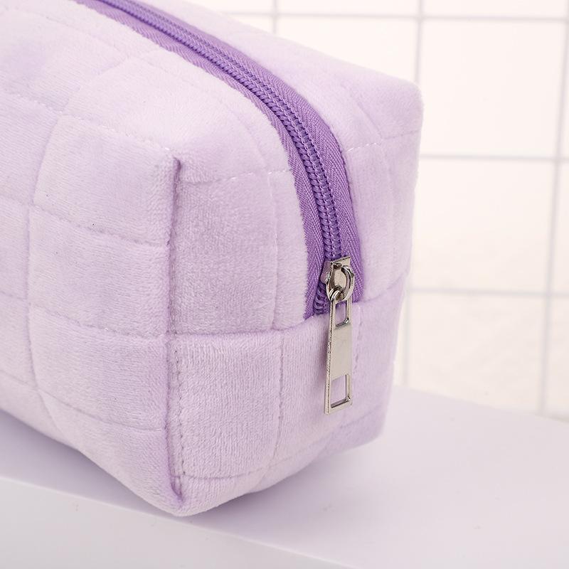 Bolsa de Cosméticos de Terciopelo Organizador de Almacenamiento de Gran Capacidad Bolsa de Maquillaje Portátil para Pinceles de Maquillaje Labiales Productos de Cuidado de la Piel