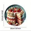 Vintage Strawberry Cake Metal Tin Sign Round Wall Decor Iron Art Home Bar Cafe