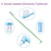 Factory 6Pcs Plastic Soft Small Head Orthodontic Toothbrush Deep Clean Braces Interdental Brushes for Home Use
