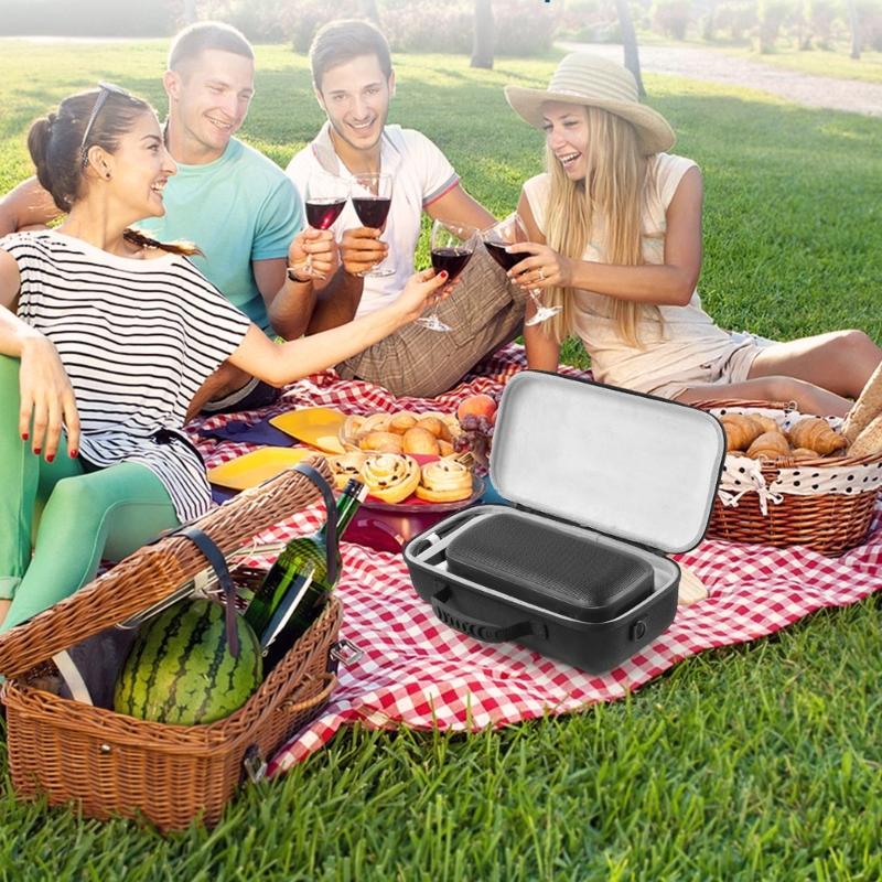 EVA Protective Case For Loudspeaker , Durability Shockproof Travel Bag with Shoulder Strap Accessory Storage Bag