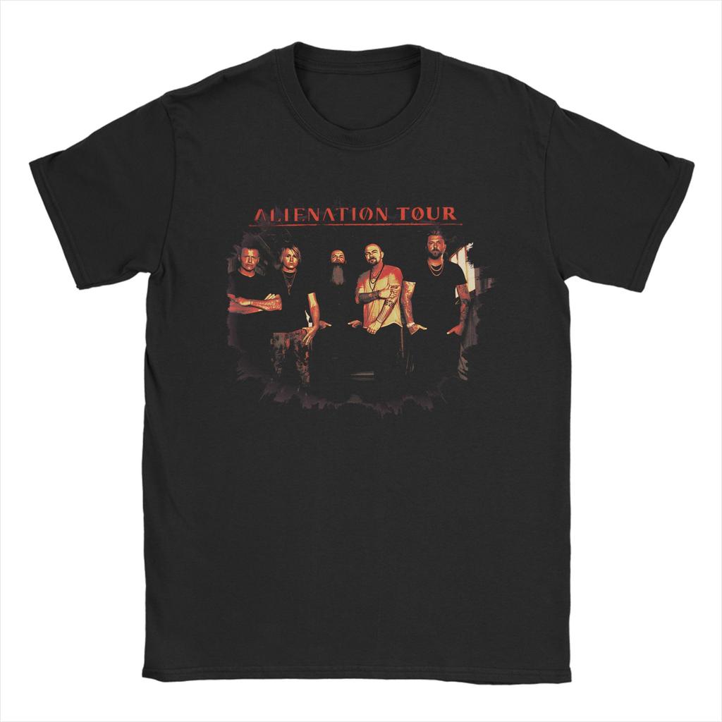 Fashion Three Days Grace Alienation Tour T Shirt For Unisex Cotton Tee Shirt Short Sleeve Clothes