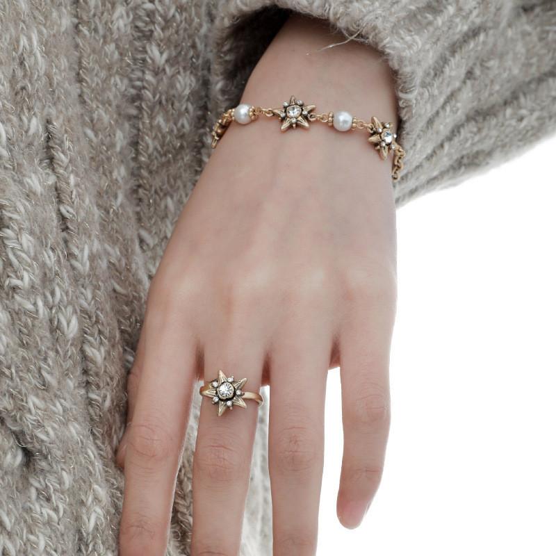 Stylish Retro Geometric Copper Ring For Women With Chic Vintage Design And Adjustable Size