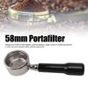 58mm Portafilter Bottenlös Rostfritt Stål 2 Öron Bekvämt Grepp Kaffemaskin Tillbehör för GAGGIA BABY EVOL UTION