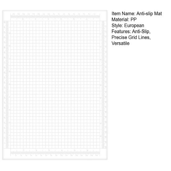 Multi-Purpose Craft Cutting Mat with Grid And Ruler Non-Slip PVC Pad for DIY Stamping Stenciling Lightweight Reusable Precise Measurement Mat for Home