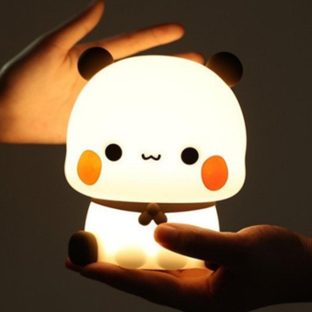 Cute Animal Night Light LED Novelty Night Lamp Silicone Rechargeable Decorative Nightlight For Living Room Decoration