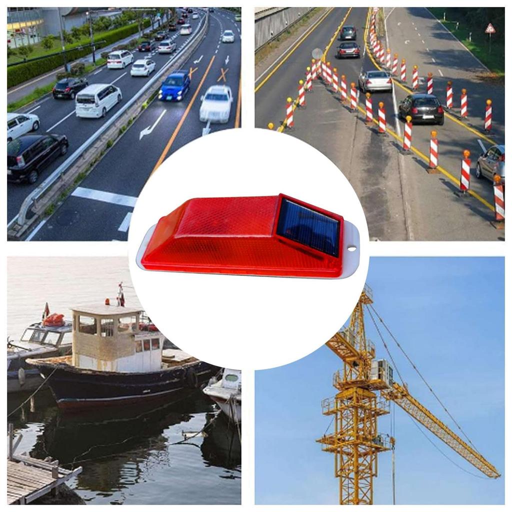 Solar Warning Light, Pack of 1, Outdoor, Waterproof, Solar Charging, Security Alarm, Motion Sensor,