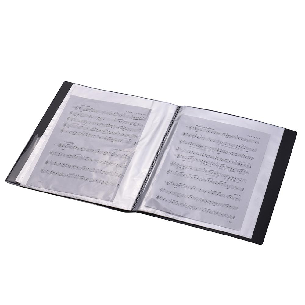 A4 Size Music Score Paper Sheet Note Document File Organizer Folder Holder Case 40 Pockets