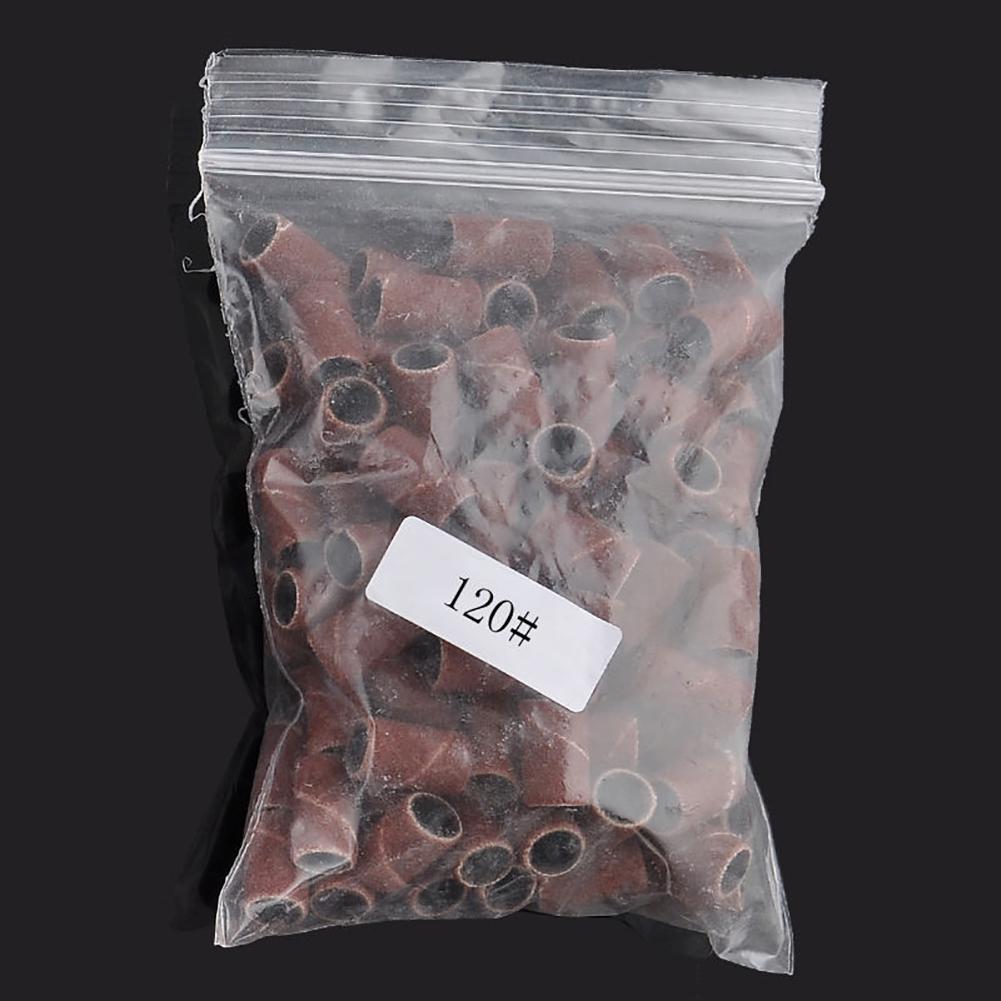 Punti Nail Art 100 Pezzi Buffer Abrasivo Banda Punte per Macchina Lima Trapano Anello Abrasivo Strumento