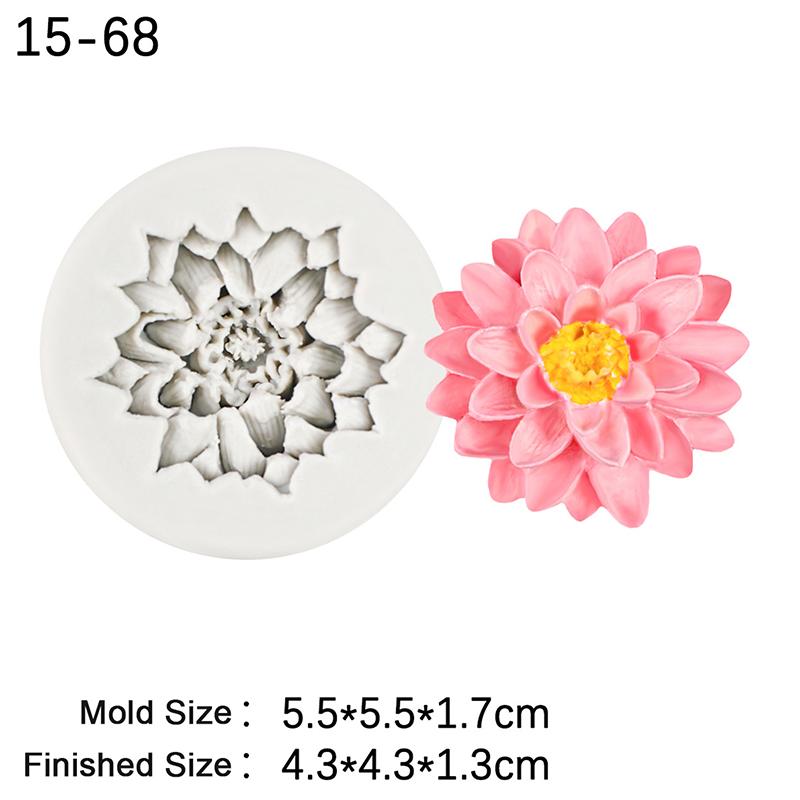 Fondant Cake Silicone Mold Rose Peach Blossom Flower Baking Chocolate Decorative Mould 15-71