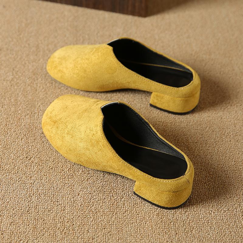 Fashion Aphixta Yellow 3.5cm High Heels Elegant Women Slides Round Toe Shallow Summer Dress Slides Sexy Bow Heels Shoes Plus Size 44