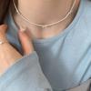 Fashion Sweet Bow Pearl Necklace for Women Girls Sparkling Delicate Ribbon Bowknot Beaded Chain Chokers Party Jewelry Gift