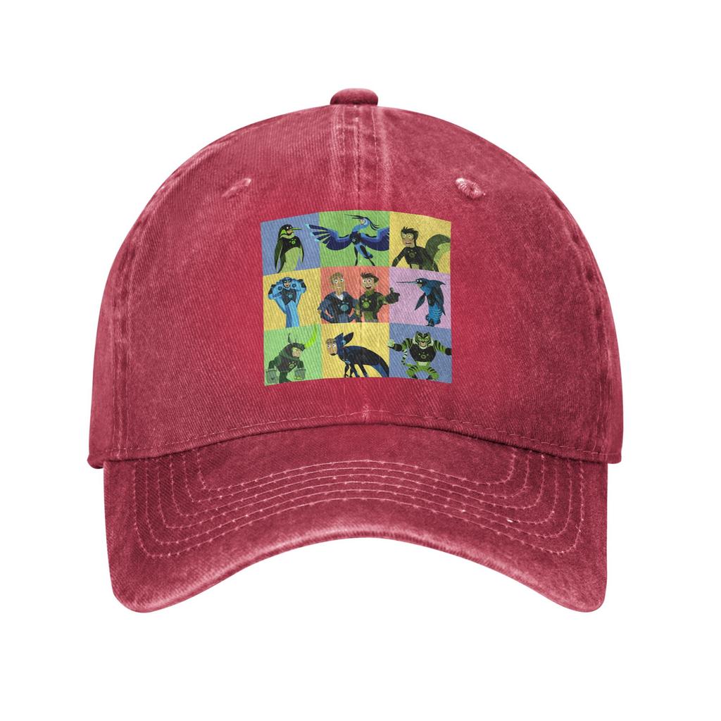 Wild Kratts Creature Powers Denim Fabric Cap Casual Baseball Caps Adjustable Hat Summer Unisex Baseball Hats