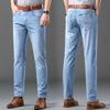 Sommer Neue Dünne Jeans Herren Elastisch Gerade Lässig Schlank Trend Helle Hose
