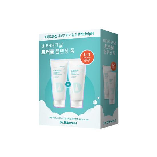 [Limited Quantity] Doctor Different Vita Acnal Trouble Cleansing Foam 200ml 1+1 Special