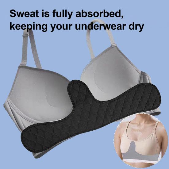 xiaobudian 1/5/10Pcs Cotton Bra Liner, Under-Breast Sweat Absorber Pads, Washable Moisture Wicking Boob Pad, Women Sweating Supplies