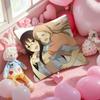 Girl For Love Anime Sasameki Koto Pillow Case Anti-Dustmite Pillowcase Invisible Zipper Silky Short Plush Sofa Cushion Cover