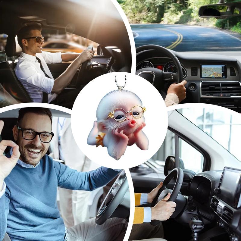 Car Rearview Lens Pendant Pouting Monkey Car Pendant Cute Car Decor Car Decorations Rearview Lens Decor Interior Rearview Glass