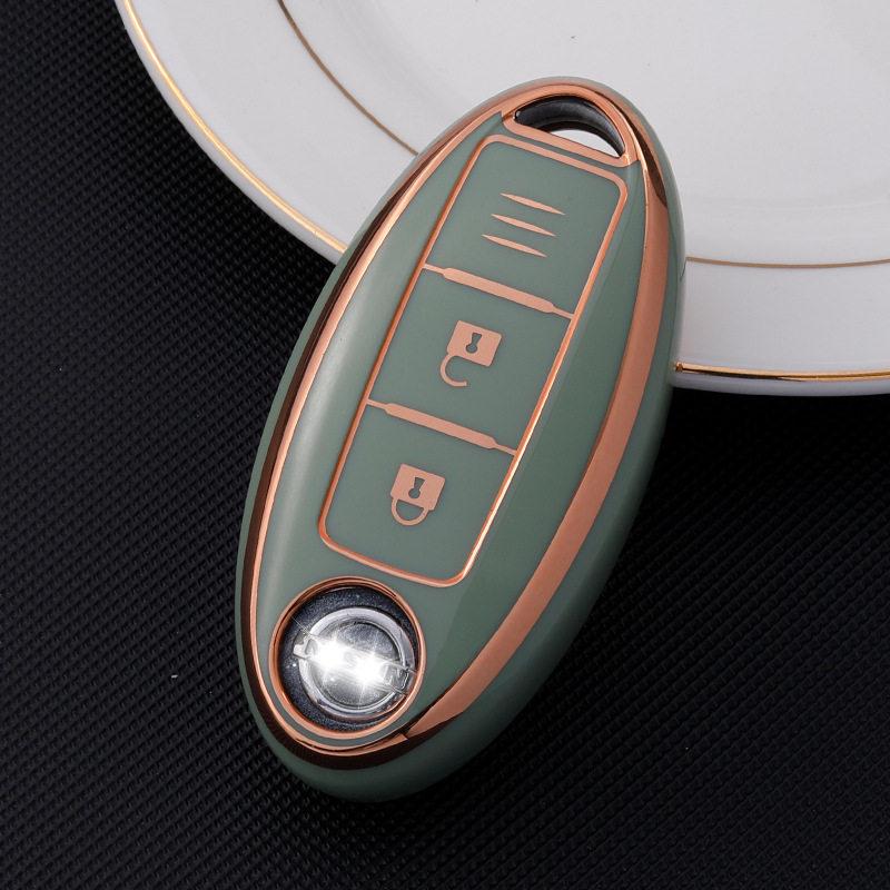 Gold Edge Key Case for 2022 Nissan Sylphy & 14th Gen Cima