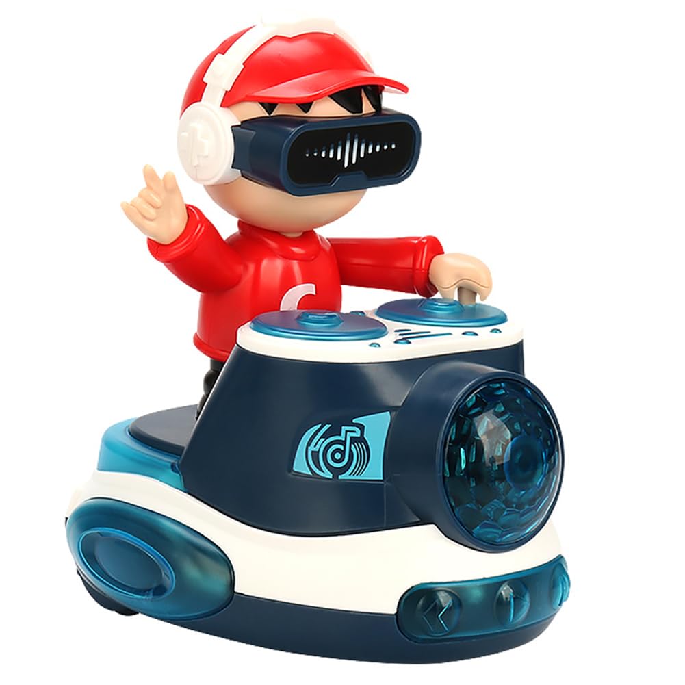 Interactive DJ Scratch & Mix Toy, Dynamic Music & Colorful Lights for Dancing - Toddler Musical Play & Party Fun