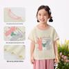 Little Yinman Girls' Color-Block Cartoon Animal Print T-Shirt
