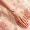 Seiko Lukia SSWA002 Women's Quartz Watch Lab-Grown Diamond Case Crystal Glass Silver & Silky Pink Off-White Dial Stainless Steel