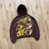 Felpa con Cappuccio Stampata 3D Uomo Donna Casual Streetwear Felpa con Zip Colore Caffè Autunno 2025
