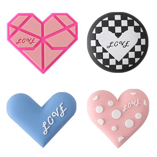 4Pcs Fridge Magnets Three-dimensional Heart-shaped Creative Styling Strong Adsorption Multiple Use Home Decor Lovely Color Heart Creative Magnetic