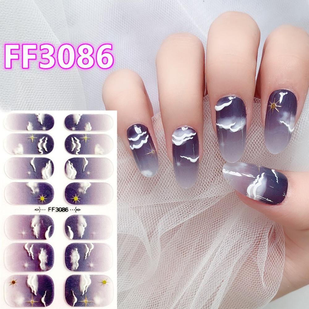Three-dimensional Waterproof No-bake Nail Polish Film Full Sticker Spring and Summer Nail Film Paper Nail Film Paper