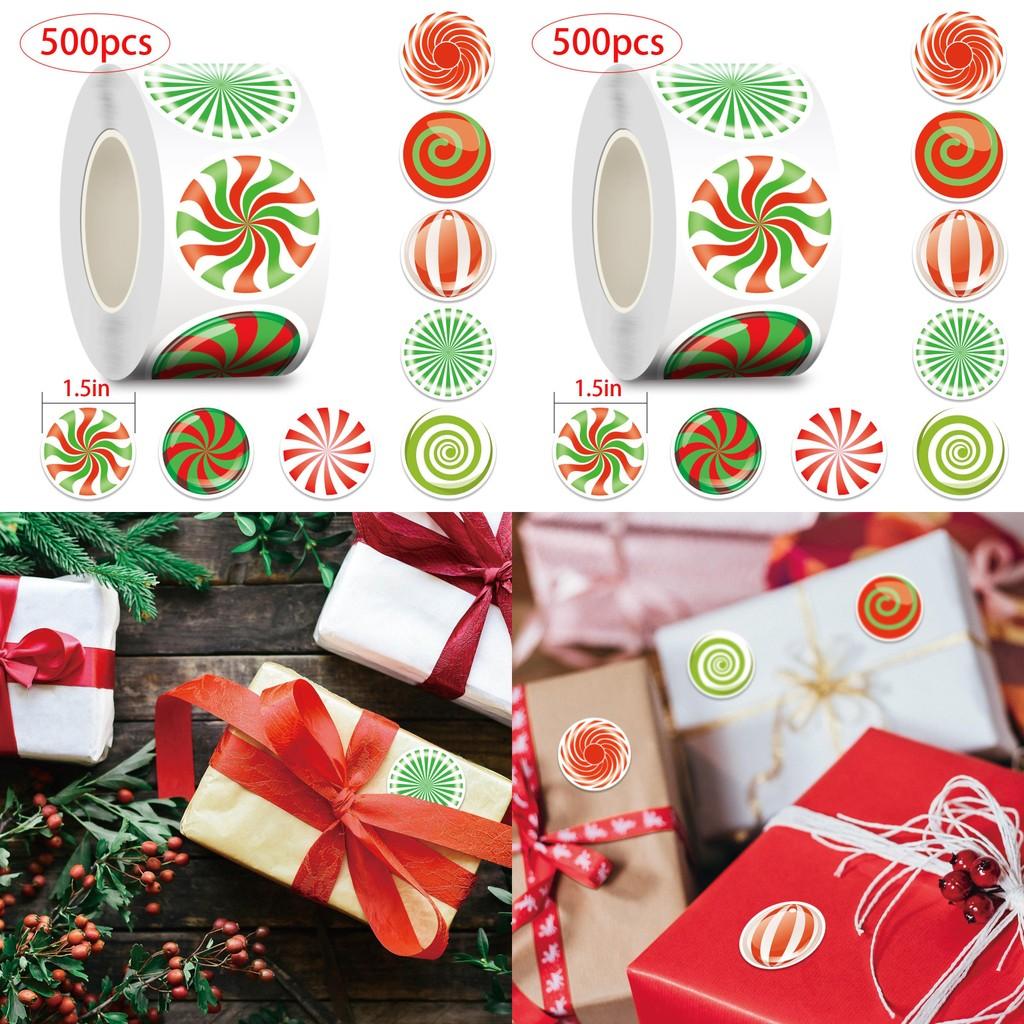 Xh097 Stickable Adorable Christmas Candy Labels For Creative Projects Holiday