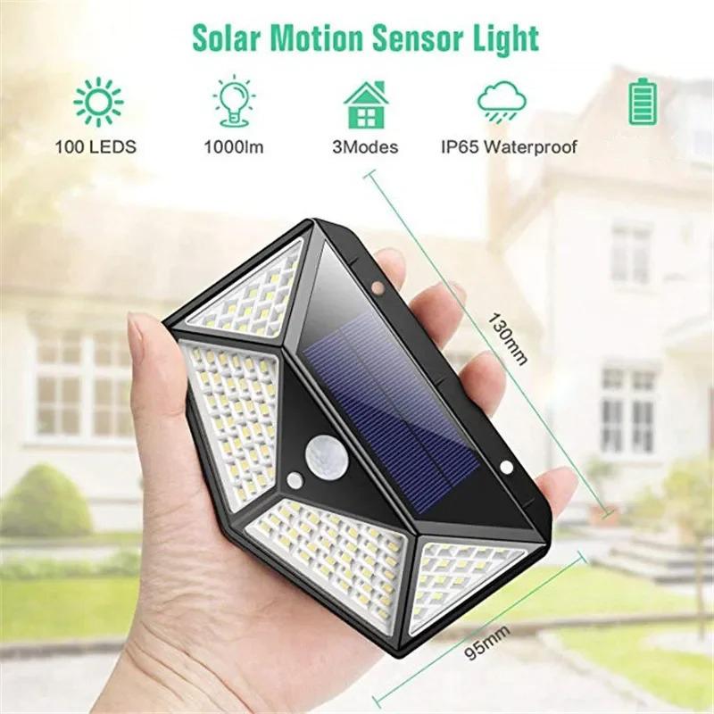 Multifunctional Solar Lamp Outdoor Garden Decoration Solar Led Light Waterproof Sunlight Powered Spotlight with Motion Sensor