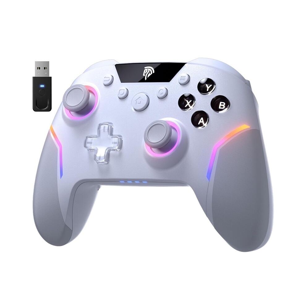 Controller Wireless PC EasySMX X20 con Stick Hall Effect Rimovibili, Blocco Trigger a 2 Fasi, Pulsanti Meccanici, 1000Hz, per Switch/PC/Android/Steam