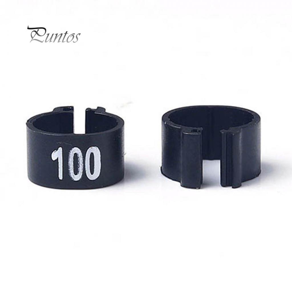 100Pcs Bird Poultry Chicks 1-100 Numbered Pigeon Leg Bands Rings