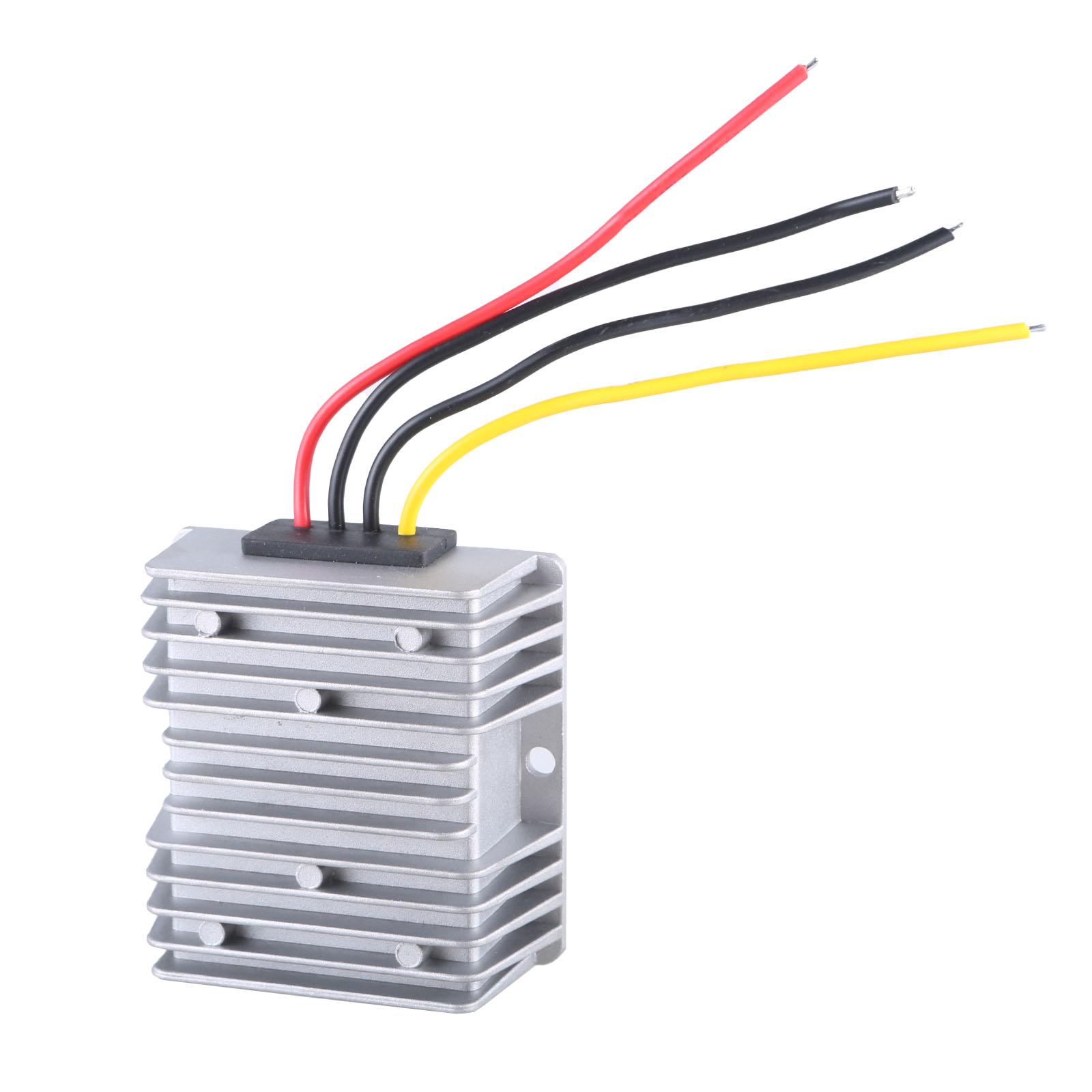 Truck Power Reducer 24V to 12V 10A/20A Aluminum Housing Power Step Down Adapter for 12V Car Fan Led Light Speakers 20A