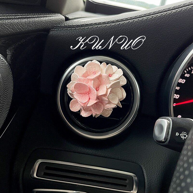 Aromatherapy Car Interior Tulip Hydrangea Car Air Conditioning Vent Decoration Flower Diffuser Stone Goddess Fragrance Premium