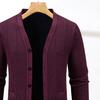 Men Knitting Cardigan V-Neck Long Sleeve Buttons Placket Sweater Jacket with Pockets Solid Color Autumn Winter Knitwear