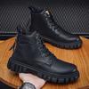 High Quality Autumn and Winter New Leather Boots Medium Tube Classic Men's Leather Boots