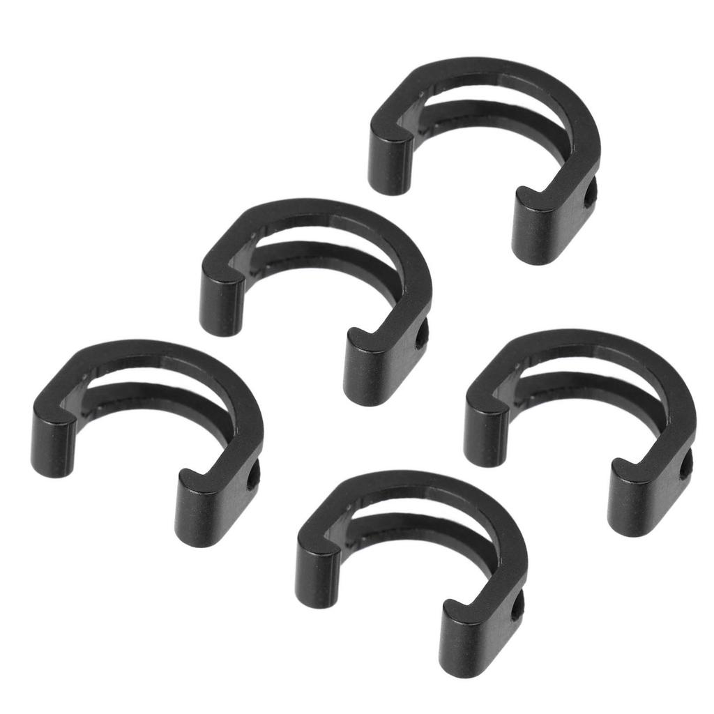 RISK 5pcs Set Aluminum Alloy Bicycle C Type Buckle Reusable U Shaped Snap Clamp for CyclingBlack