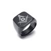 Goldene und Schwarze Herrenringe Schmuck Freimaurerei Freier Maurer Ring Freimaurerring Edelstahl Fingerring Größe 7 bis 14