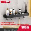 Bathroom Wall Shelf Aluminum Black For Shower And Toilet Storage