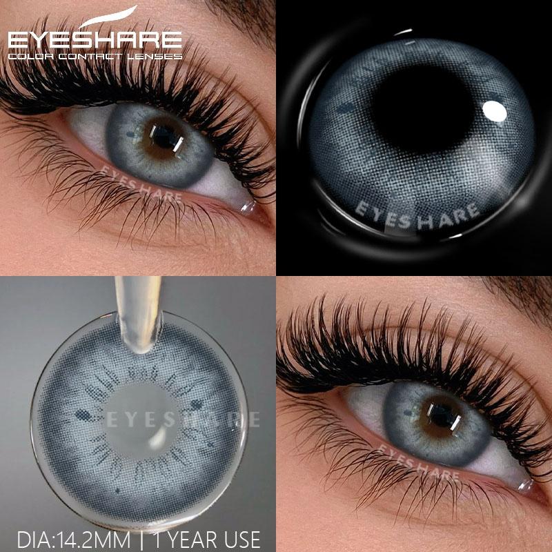2Pcs Blue Colored Contact Lenses for Eyes Brown Soft Lenses Beauty Lenses for Eye Cosmetics Green Color Contacts Yearly