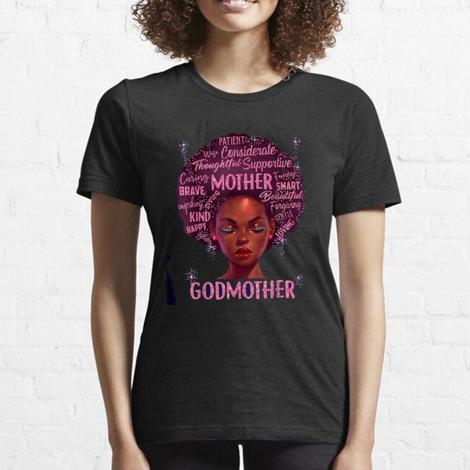 Afro Mom Godmother Tee, Retro Black Mom Tee, Mother s Day Gift for Godmother L