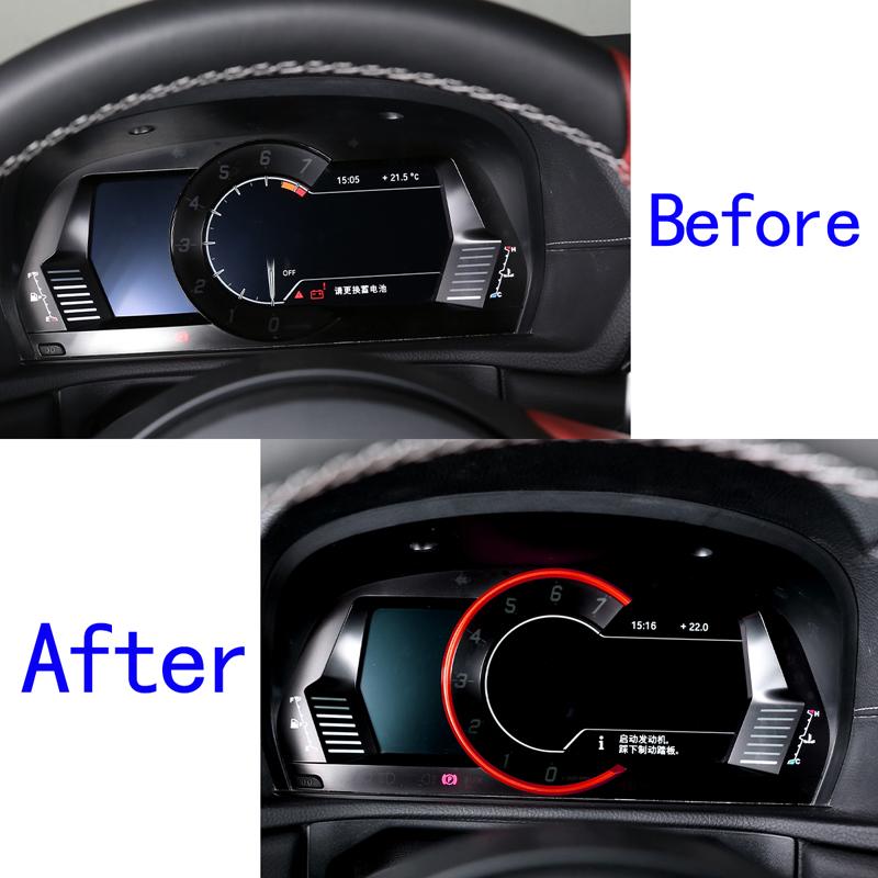 Aluminum Alloy Red/Yellow Car Dashboard Tachometer Decorative Ring Sticker For Toyota GR Soup A90 2019-2026 Car Accessories