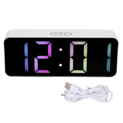 LED Uhr Dual-Modus Automatische Dimmung Temperaturanzeige Schlummerfunktion Digitaler Wecker für Schlafzimmer Büro Küche