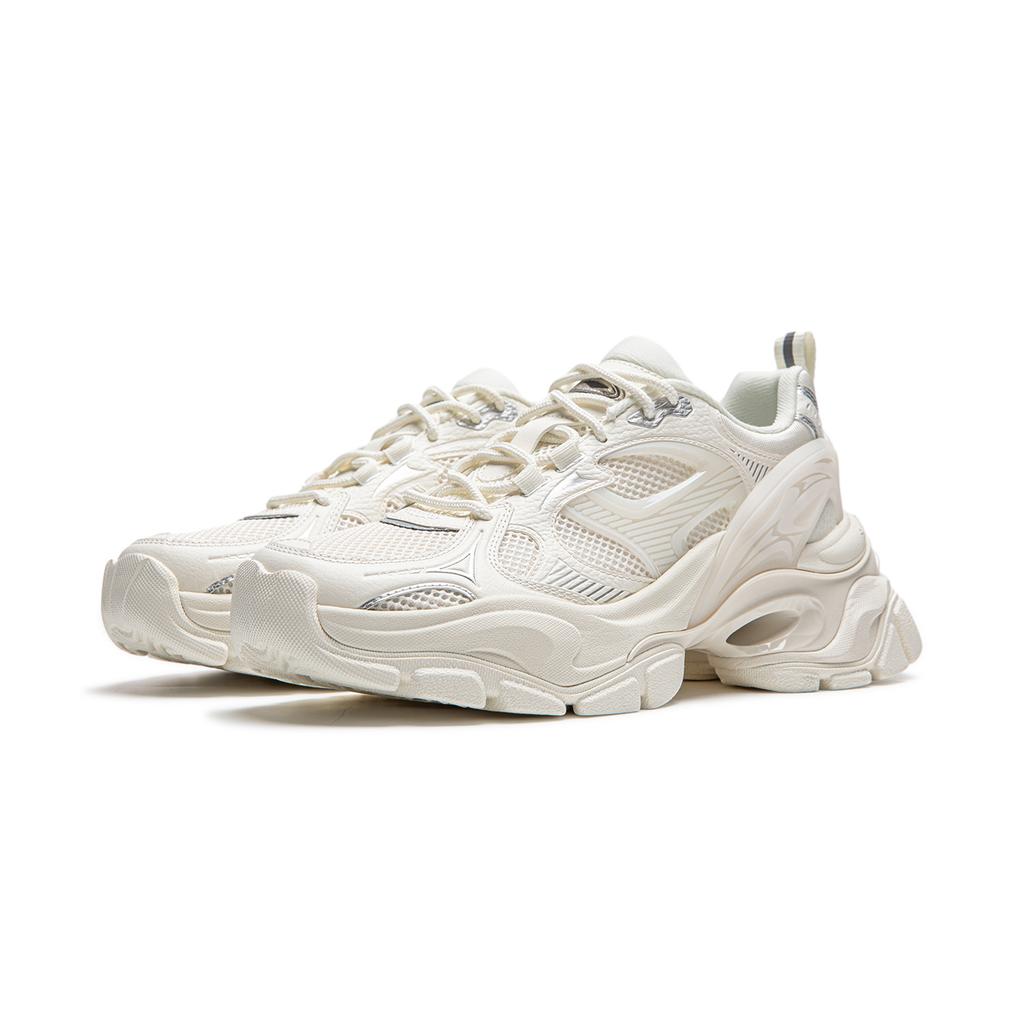 Li Ning Project Cici Trendy Thick Sole Fashion Shock Absorption Non-Slip Wear-Resistant Support Increased Bounce Low-Top Casual Shoes AGCU262-1